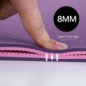 Échantillon gratuit de tapis de yoga TPE écologiques personnalisés, tapis de yoga épais pour la salle de sport avec logo, tapis de yoga antidérapants pour les voyages - Product Image 2
