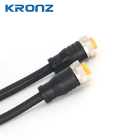 KRONZ 7/8 "Connecteurs d'alimentation non blindés en PVC personnalisés Connecteurs circulaires droits moulés femelles à 3/4/5 broches