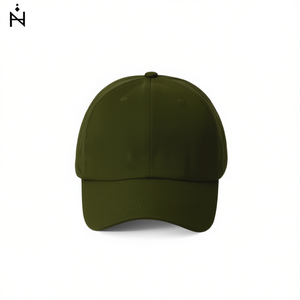 Casquette de baseball vert olive, couleur unie, ajustement réglable, unisexe, pour l'extérieur, décontractée, 6 panneaux - Product Image 2