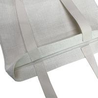 Sacs fourre-tout en tissu lin personnalisé RubySub, rangement par sublimation et sacs à provisions vierges