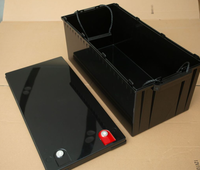 Boîte de rangement de batterie au lithium EV prismatique en plastique ABS 12V personnalisée en usine étanche pour accessoires de batterie