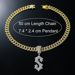 Collar con Colgante de Letra S Geométrica, Estilo Hiphop, Cadena Cubana, Collar Moderno para Hombre, Accesorio de Moda, Joyería al por Mayor - Product Image 5