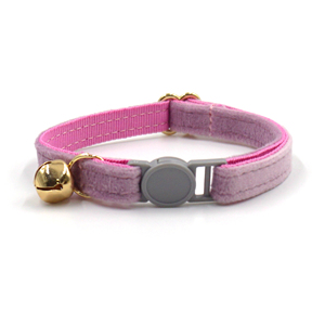 Samt-Abreißhalsband für Katzen mit Glocke Weiches Plüsch-Schnellverschluss-Sicherheitshalsband für Kätzchen Verstellbar für Hauskatzen - Product Image 6