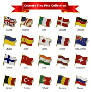 Pins de solapa de esmalte duro y blando personalizados por el fabricante, con logotipo metálico de bandera cruzada de EE. UU. y Indonesia, estilo americano, tipo broche, para Reino Unido - Product Image 6