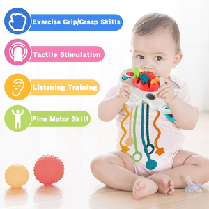 Giocattoli Educativi Montessori per Bambini Giochi Sensoriali in Silicone da Tirare Giocattolo per Neonati Giochi per Bambini da 6 a 12 Mesi - Product Image 5