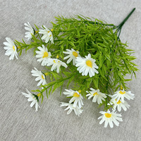 Bunga Primula Daisy Bellis Sutra Buatan Perennis Marguerite Bunga Palsu untuk Dekorasi Rumah Bunga Buatan untuk Luar Ruangan