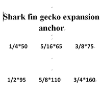 Ancrage à expansion en acier au carbone zingué type aileron de requin pour béton et maçonnerie