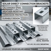 Connecteur de rail de montage solaire universel pour pièces d'installation photovoltaïque et structures de support de panneaux solaires avec assemblage facile