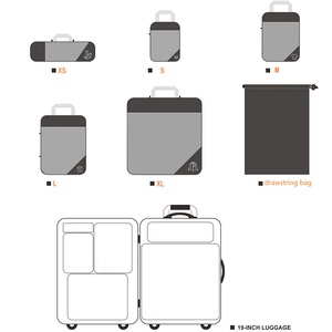 <b>Travel</b> Expandable <b>Luggage</b> Suitcase Organizer 6-pieces <b>Set</b> Mesh Cloth Compression Packing Cubes - Product Image 4