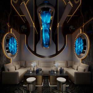 Ruang Esports KTV Metal Modular <span class=keywords><strong>Bar</strong></span> dengan Bentuk Dekoratif, Modul Ruang Pesta Bergaya Teknologi Metal Modular - Product Image 4