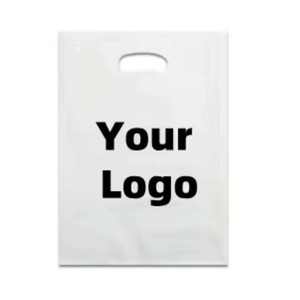 カスタムロゴLDPE <span class=keywords><strong>HDPE</strong></span>ビニール袋防水布ショッピングバッグプリントダイカットプラスチックショッピングバッグハンドル付き - Product Image 2