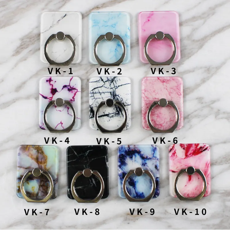 Popular Marble Pattern Ring Buckle Mobile Phone Holder For iPhone 14 Pro Max Universal Phone Customized Logo Creative Holder