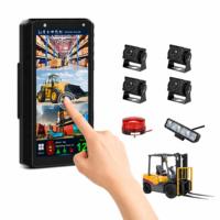 Enregistreur mobile DVR 4G GPS pour surveillance de véhicules, 4 canaux, étanche, détection d'angle mort pour chariot élévateur, MDVR