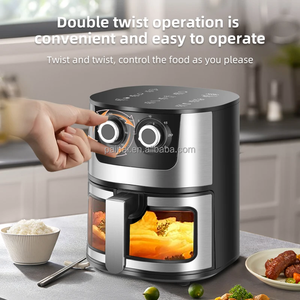 Hộ Gia Đình Điện 6L 8L Nồi Chiên Không Khí Thép Không Gỉ Thủy Tinh Trong Suốt Ngăn Kéo Cho Dễ Dàng Giám Sát Giòn Nhà Hàng-Chất Lượng Thực Phẩm - Product Image 5