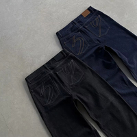 Vêtements personnalisés, ensembles de jeans brodés, ensembles de vestes en jean, ensembles de pantalons en jean surdimensionnés et épais pour hommes