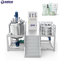 ZT industriel 1000L réacteur en acier inoxydable fixe émulsifiant sous vide homogénéisateur malaxeur pompe engrenage pour produit chimique alimentaire