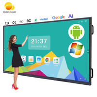 Pizarra Interactiva Táctil 4K de 55, 65, 75, 86, 98 y 110 Pulgadas con Logotipo Personalizado, Panel Plano Inteligente con IA para Enseñanza