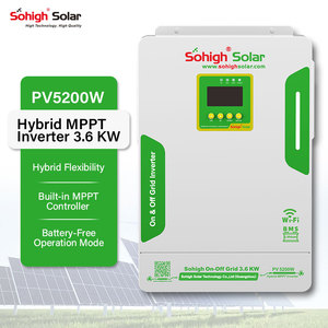 Onduleur hybride MPPT <span class=keywords><strong>Sohigh</strong></span> Solar 3.6KVA pour système résidentiel connecté au réseau, onde sinusoïdale pure, sortie unique, efficacité >95%, 208-240VAC - Product Image 4