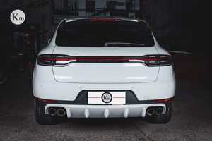 KM สไตล์ <span class=keywords><strong>TKT</strong></span> <span class=keywords><strong>2018</strong></span>-up สำหรับ Macan กันชนหลัง95B.2ดิฟฟิวเซอร์ด้านหน้าขอบข้างกระโปรงชุดบอดี้คิทอัปเกรดวัสดุ PP PU ใหม่ - Product Image 3