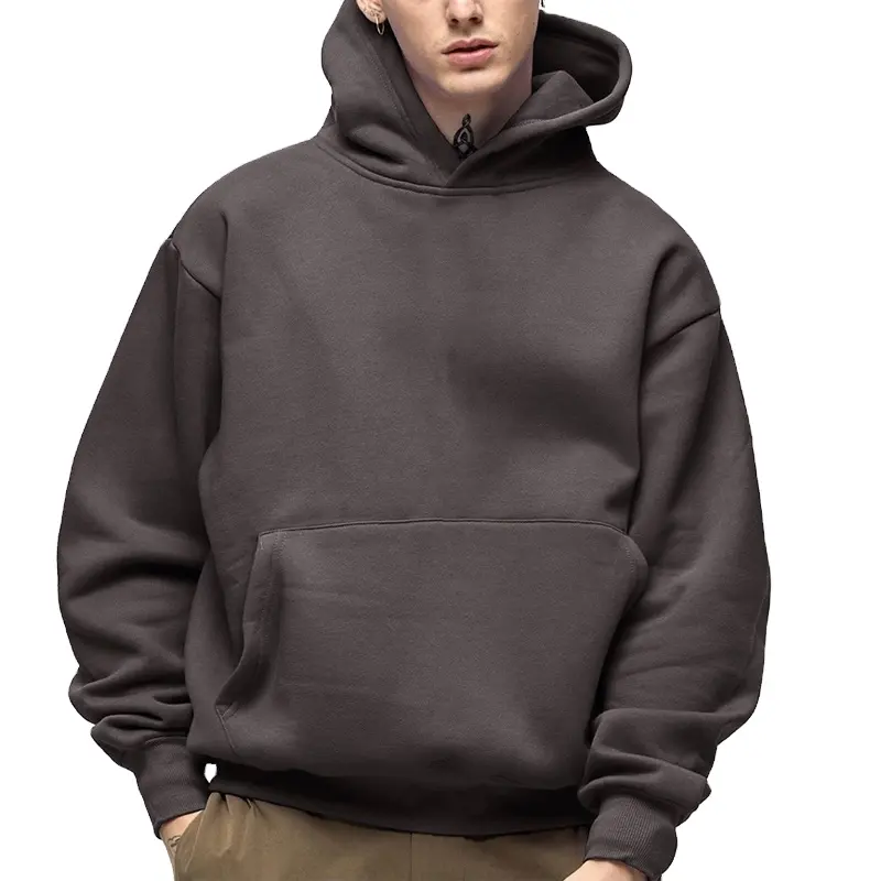 2022 Custom Logo Heavyweight Blank Men's Hoodies Wholesale Oversized Streetwear 100% Cotton Hoodie With Printed Designs