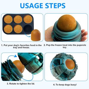 Üretici Toptan Klasik Lüks Dönen Köpek Topu İnteraktif Yavaş Besleyici Dondurulabilir Doldurulabilir Silikon Çevre Dostu Köpek Oyuncağı - Product Image 3