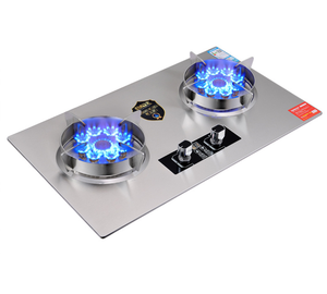 Estufa de <span class=keywords><strong>Gas</strong></span> de <span class=keywords><strong>2</strong></span> Quemadores de Diseño Nuevo, Placa de Cocción de <span class=keywords><strong>Gas</strong></span> Integrada de Acero Inoxidable, Quemador de Cocina para Electrodomésticos de Cocina Modernos - Product Image 2