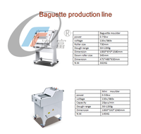 Machine de Ligne de Production LIANFU Façonneuse à Baguettes et Pains de Boulangerie, Mélangeur de Pâte pour Pain Long Français, Motorisée Diesel, pour Moulage de Noix