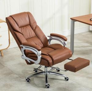 Meilleure chaise de bureau ergonomique en cuir et PU, pivotante, avec <span class=keywords><strong>fauteuil</strong></span> relevable et <span class=keywords><strong>repose</strong></span>-pieds, chaise de massage exécutive - Product Image 3