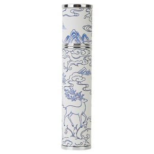 Flacon vaporisateur portable en verre, style porcelaine bleue et blanche, motif animal, style ancien, tendance nationale - Product Image 3