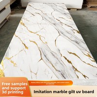 Panneau mural en PVC imperméable 3D UV effet marbre moderne à prix avantageux pour la décoration de la chambre et du salon