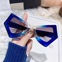 Gafas de Sol de Ojo de Gato Extra Grandes para Mujer, Venta al por Mayor, Juego de 4 Piezas, Montura Completa de PC, Lentes Transparentes, Gafas de Moda para la Calle