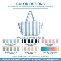 Sac fourre-tout personnalisé en tissu éponge 100% coton, sac de plage rayé, grande capacité, sac à bandoulière pour femmes, voyage, shopping, vente en gros