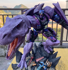 Beast Wars Super Warrior Tyrannosaurus Estilo Anime para Base de Estatua Coleccionable de Resina Pintada a Mano Ultrafina de Ciencia Ficción - Product Image 1