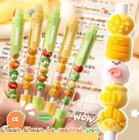 2-delige set gelpennen 0,5 mm fijne punt zwarte inkt schattige creatieve pen snel drogend soepel schrijvend voor notitieboekjes goedkope Kawaii schrijfwaren