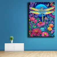 Kit de peinture diamantée Dragonfly de la marque Ever Moment pour adultes débutants, décoration murale artisanale pour salon et chambre ASF3175
