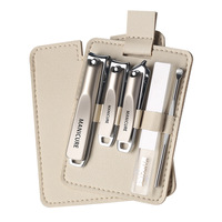 Ensemble de coupe-ongles rétractables en acier au carbone de qualité supérieure, pochette d'échantillons, coupe-ongles de haute qualité à pointe inclinée (grands/petits) pour