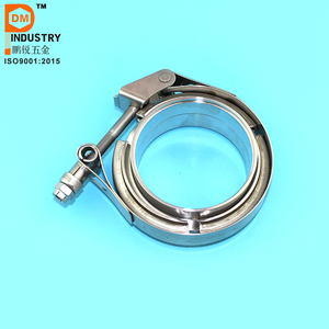Abrazaderas de Banda para Silenciador de Escape de 2.0 Pulgadas, Abrazadera de Liberación Rápida Tipo V con Bridas Macho y Hembra, Abrazadera de Escape de Acero Inoxidable para Automóvil - Product Image 2