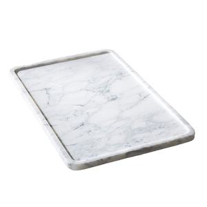 Marble Finished Tabletop Decor Serving Platter Home Hotel Weddings Offices Decorative Plating Serving <b>Tray</b> - Product Image 1