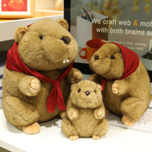 Peluche marmotte brune, porte-clés marmotte en peluche, animal de <span class=keywords><strong>la</strong></span> forêt en peluche personnalisé - Product Image 1