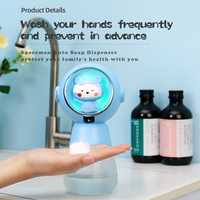 Distributeur de savon automatique intelligent sans contact, nettoyant pour les mains en mousse, capteur infrarouge, batterie rechargeable USB-C, usage domestique, LED