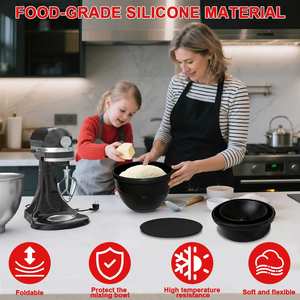Nuevo Tazón Mezclador Plegable de Silicona para Uso Doméstico, Diseño Engrosado para un Ajuste Perfecto a las Paredes de la Olla, Revestimiento Mezclador para una Fácil Limpieza - Product Image 6