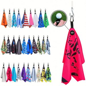 Serviette de golf promotionnelle personnalisée en microfibre gaufrée magnétique avec logo brodé - Product Image 6