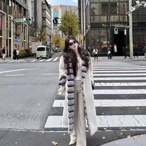Abrigo Largo <span class=keywords><strong>de</strong></span> Invierno <span class=keywords><strong>para</strong></span> Mujer, Talla Grande, Imitación <span class=keywords><strong>Piel</strong></span> <span class=keywords><strong>de</strong></span> Visón, Ecológico, con Cinturón y Cuello <span class=keywords><strong>para</strong></span> Mayor Calidez - Product Image 2