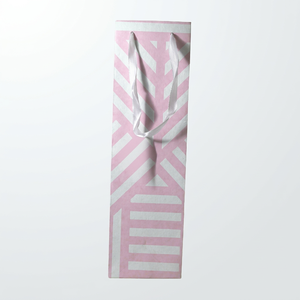 Cameleon Exports <b>Pink</b> Geometric Pattern Customizable <b>Gift</b> Bag White Satin Handles Rectangle Shape Art Paper Offset Printing Box - Product Image 1