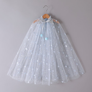 2022 New Arrival <b>Sequins</b> Baby Girl Cosplay Cloak Kids Girls Princess Tulle Cape for Halloween Christmas Holiday - Product Image 6