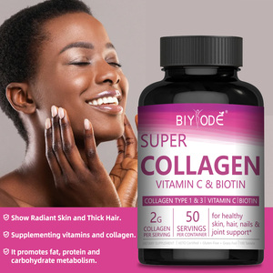 Compresse di Collagene Peptidico con Vitamina C per Capelli, Unghie e <span class=keywords><strong>Articolazioni</strong></span>, <span class=keywords><strong>Integratore</strong></span> di Bellezza Schiarente per Adulti Africani - Product Image 3