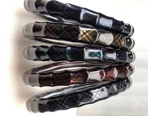 Nuevo <span class=keywords><strong>brillante</strong></span> cuero de la cubierta de la rueda del <span class=keywords><strong>volante</strong></span> del no-slip cómoda universal cubierta de la manija - Product Image 2