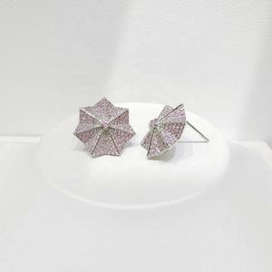 Precio de fábrica, pendientes de plata 925 con circonita rosa, de alta calidad, exagerados, elegantes, para fiesta de verano, para mujer, infantiles, estilo occidental. - Product Image 2