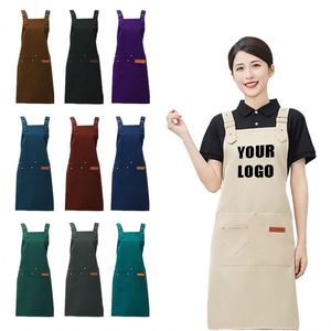 Tablier de travail promotionnel en toile, personnalisable avec logo, imperméable, pour restaurant, cuisine, jardin - Product Image 1