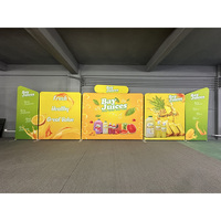Support de toile de fond de salon professionnel portable avec support de bannière publicitaire en tissu de tension pour les salons d'exposition et de démarrage